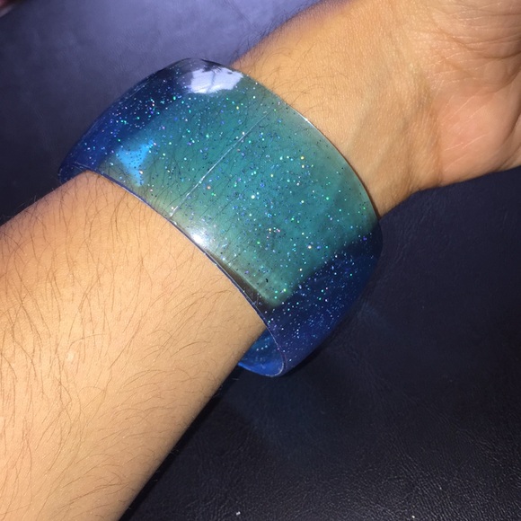 Blue glittery bracelet - Picture 4 of 5